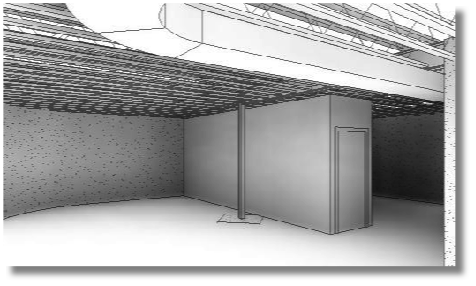 Kirkwood Basement - existing computer model view looking NE